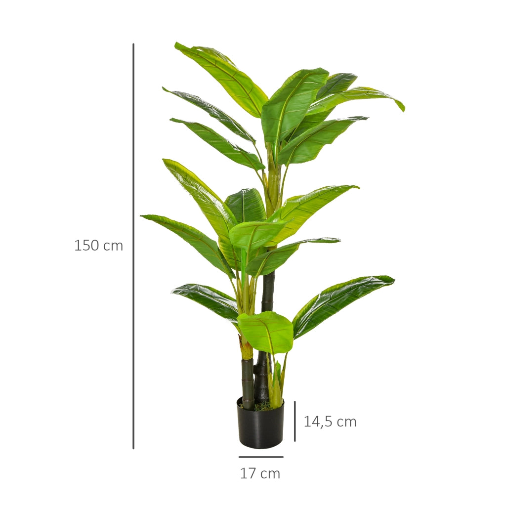 Pianta Artificiale Platanera con Vaso ¨C Minimal ¨C Verde 150 cm