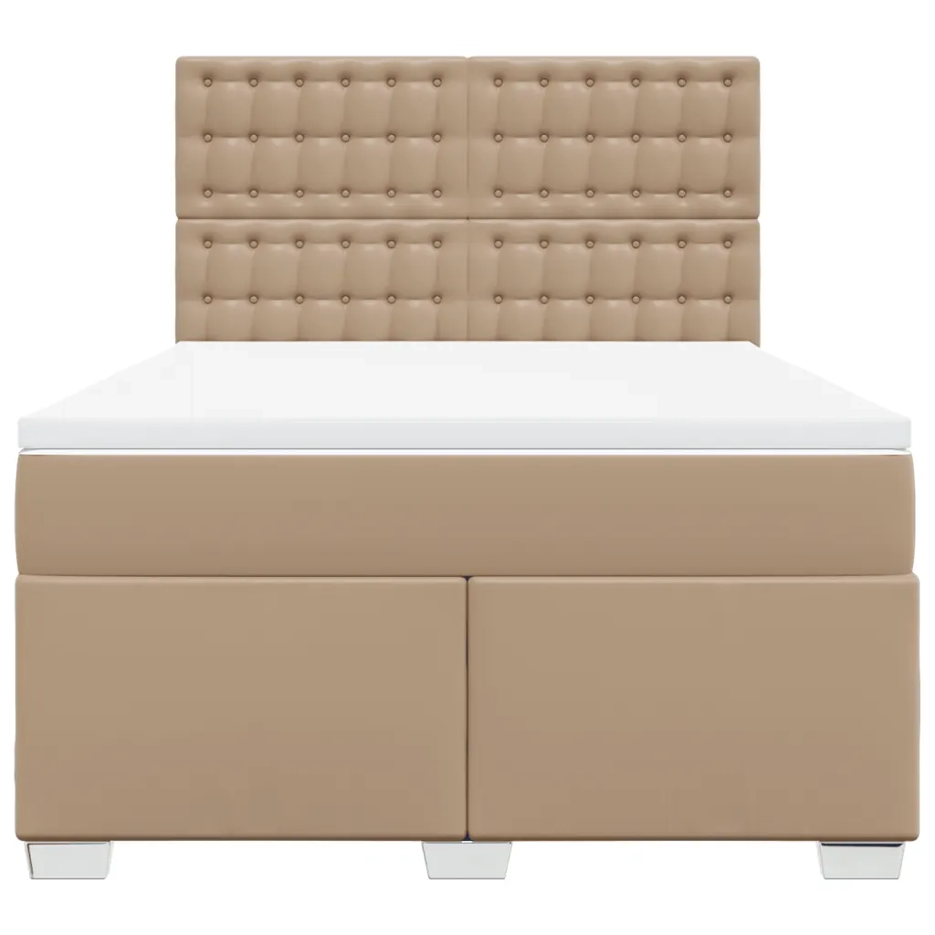 Giroletto a Molle con Materasso Cappuccino 160x200cm Similpelle 3290731
