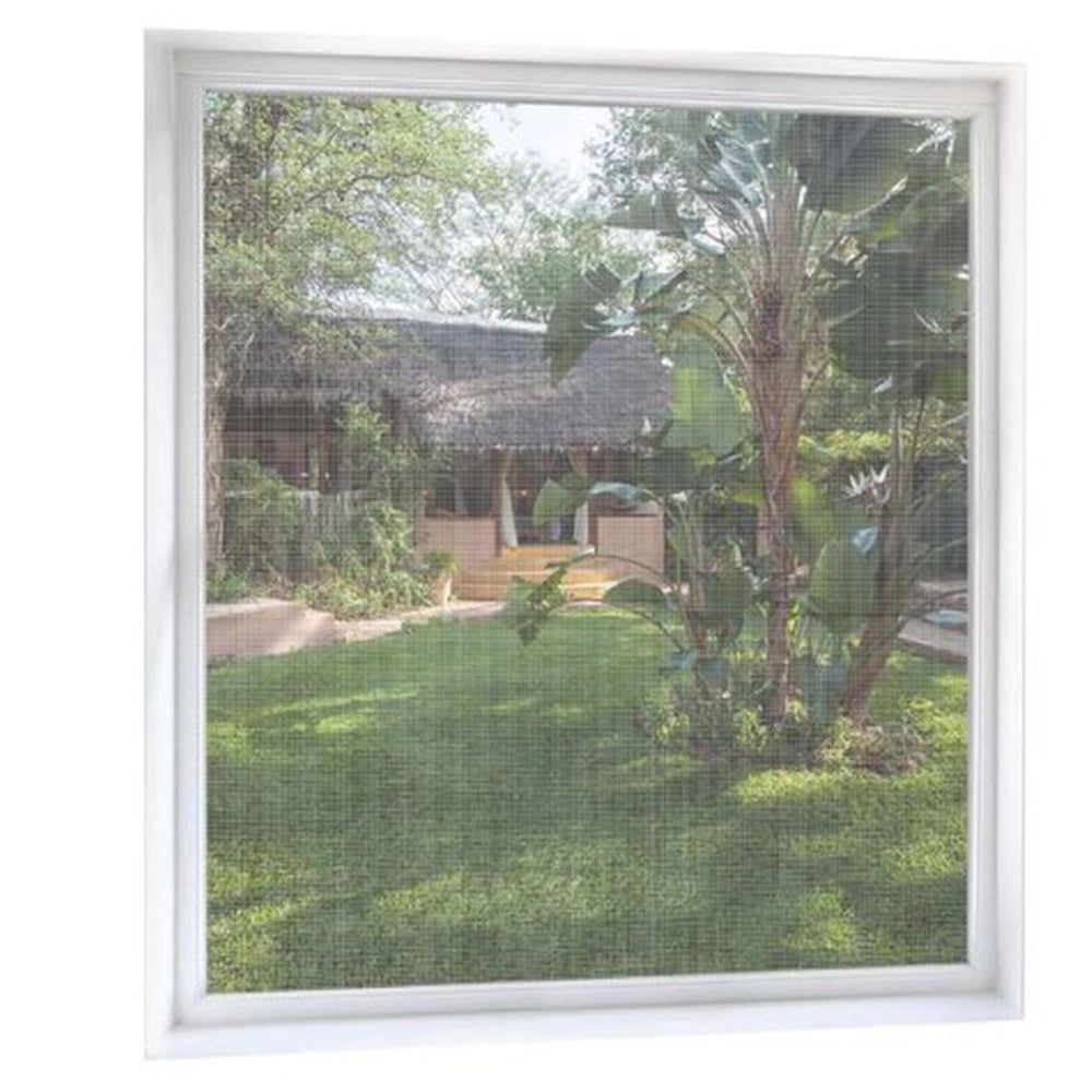 Trade Shop - Zanzariera Bianca In Poliestere Per Porta Finestra 130x150cm Anti Zanzare Casa 614338 -