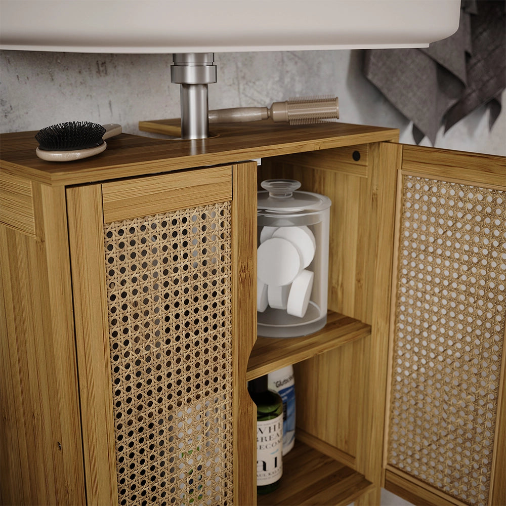 Vicco Set di mobili da bagno Bambù 2 parti