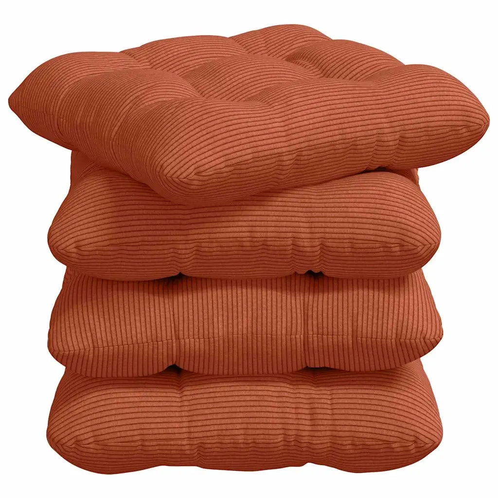 Cuscini per Seduta 4 pcs Rosso Arancio 40 x 40 cm 42015102