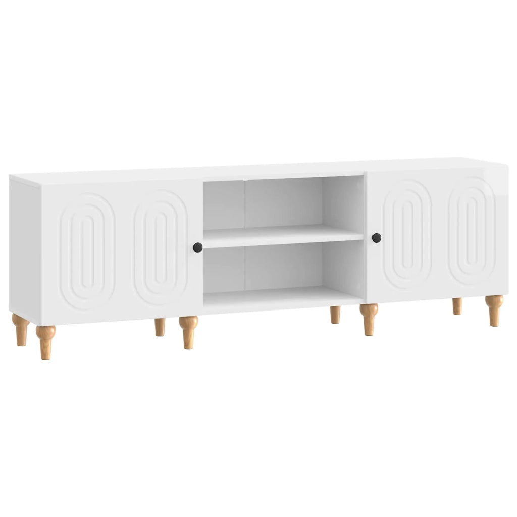 Mobile TV | Armadietto TV | Mobile Porta TV Bianco Lucido 150 x 31 x 50 cm Legno ingegnerizzato