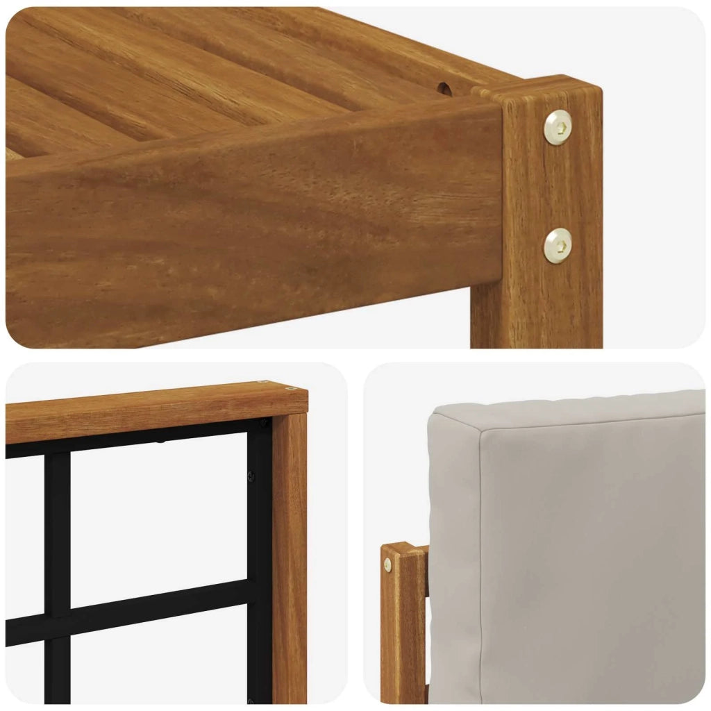 Set di divani da esterno 11 pcs Grigio Naturale e Chiaro 3367099