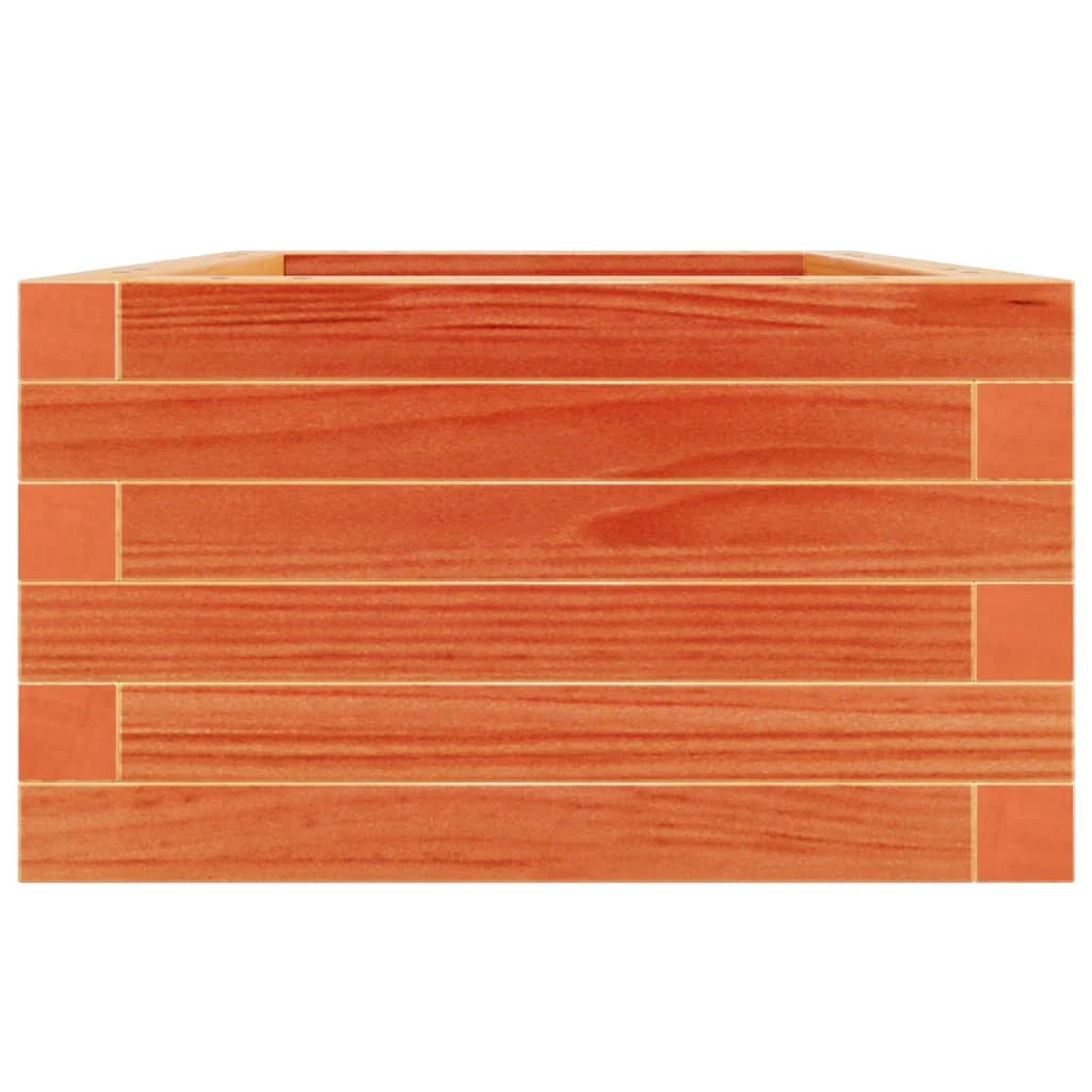 Fioriera rialzata per piante fiori terrazza giardino finitura a cera 40 x 40 x 23 cm legno di pino massiccio marrone 02_0038451