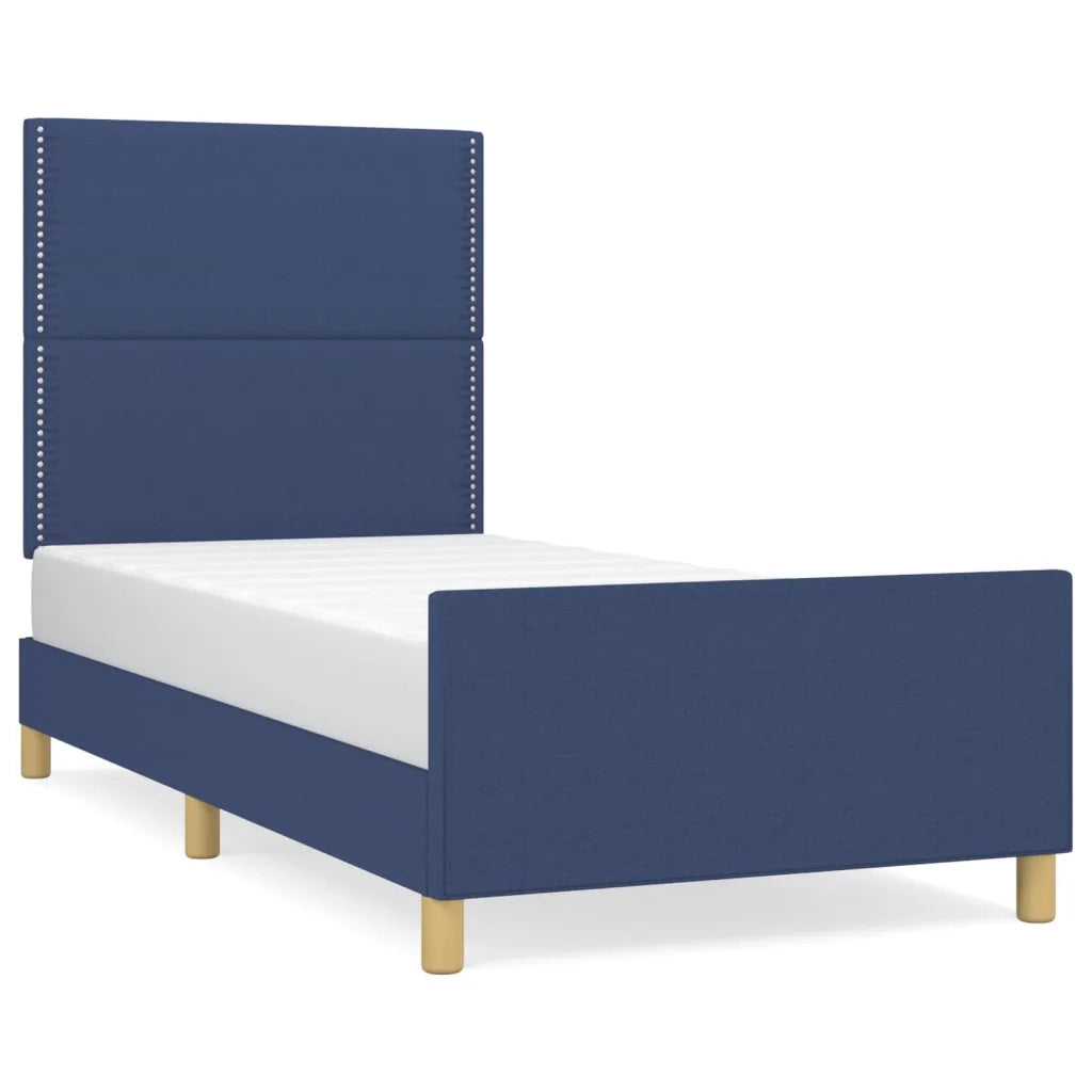 Giroletto senza Materasso Blu 90x190 cm in Tessuto