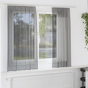 Tende in Voile con Tasche per Aste 2 pz Grigio Scuro 4102181