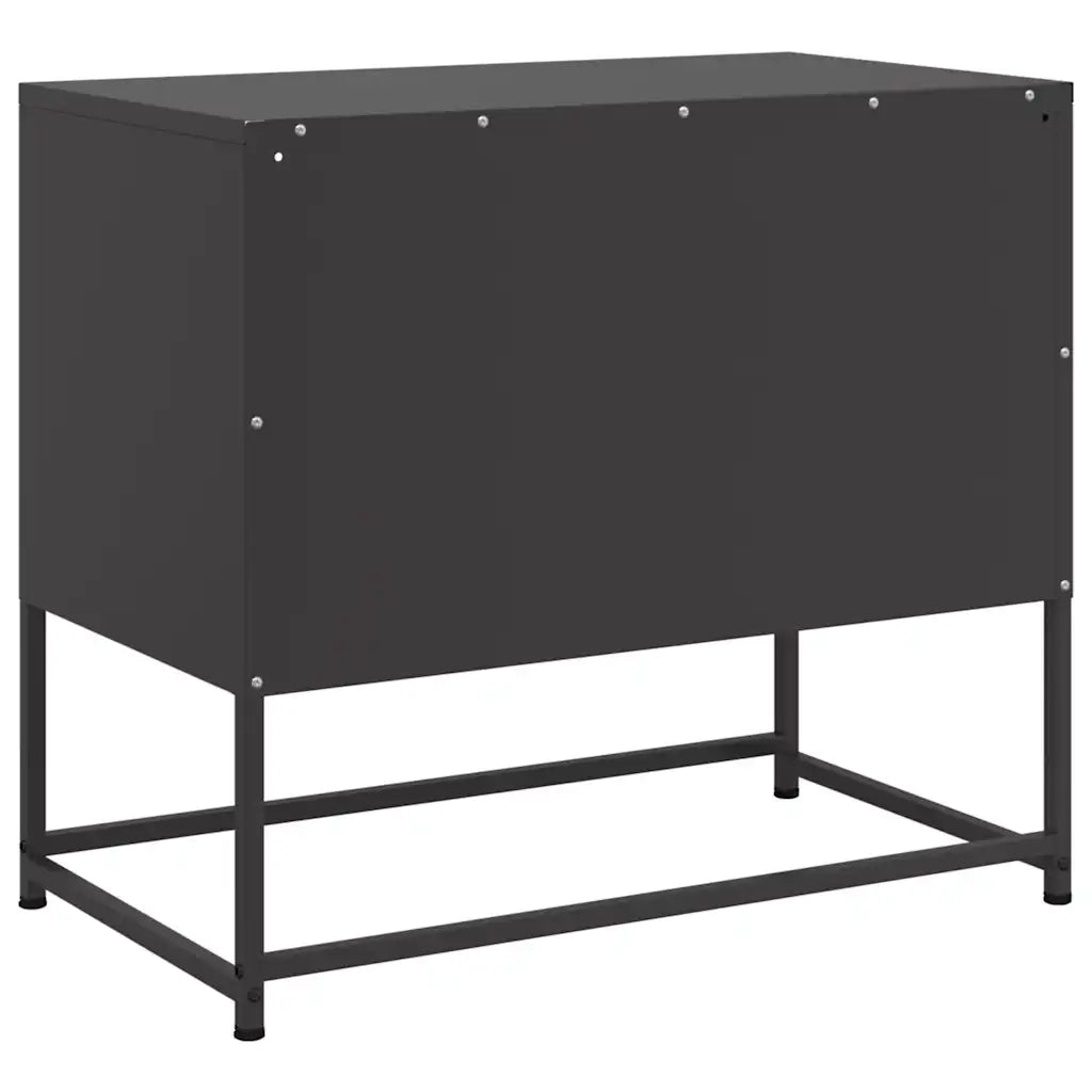 Mobile TV Nero 68x39x60,5 cm in Acciaio 846518