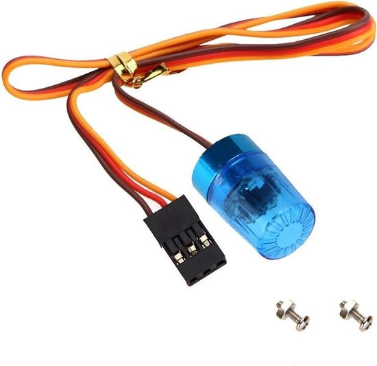 14 - Illuminazione LED Blu - Materiale di Alta Qualità - Tensione 4,8-6V - 5 Modalità di Illuminazione - Dimensioni 15x9mm - Illuminazione RC