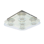 Plafoniera LED Italux Flavio quadrata cromo 30cm 3000K