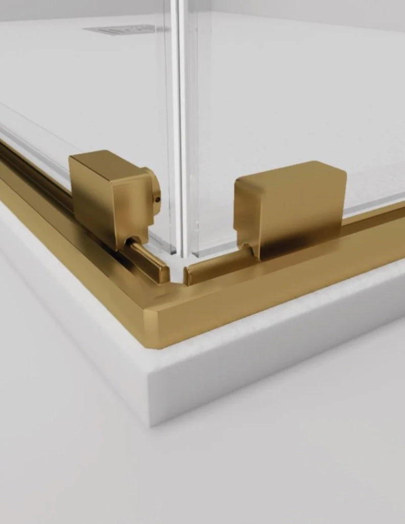 Box doccia ingresso angolare 2+2 ABANTE (TWENTY) 80x80 cm Oro