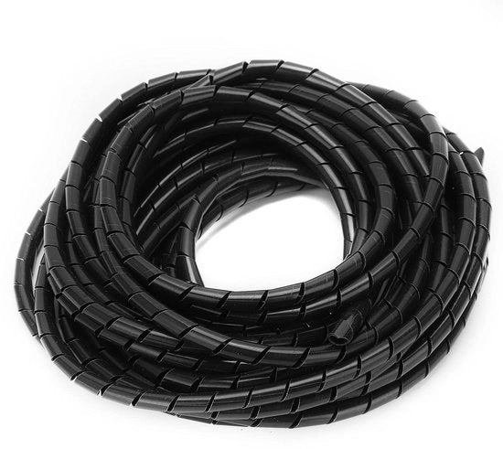 Organizzatore di cavi flessibile 10M x 8mm - Sistema di gestione dei cavi - Organizzazione dei cavi - PVC duraturo - Facile da pulire - Molteplici applicazioni - Avvolgimento cavi