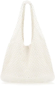 Borsa da Spiaggia Donna Estate, Borsa a Maglia Leggera con Tessuto di Rete, Borsa a Tracolla con Tessuto di Rete, Borsa a Tracolla con Tessuto di Rete per Viaggi e Vacanze, Borsa da Giorno e da Noleggio
