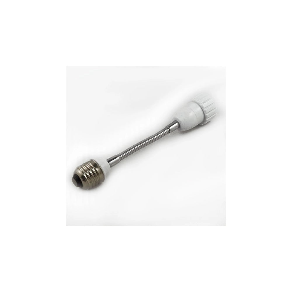 Trade Shop - Adattatore Convertitore Per Lampadina Da E27 A Gu10 Con Prolunga Flessibile 20cm -