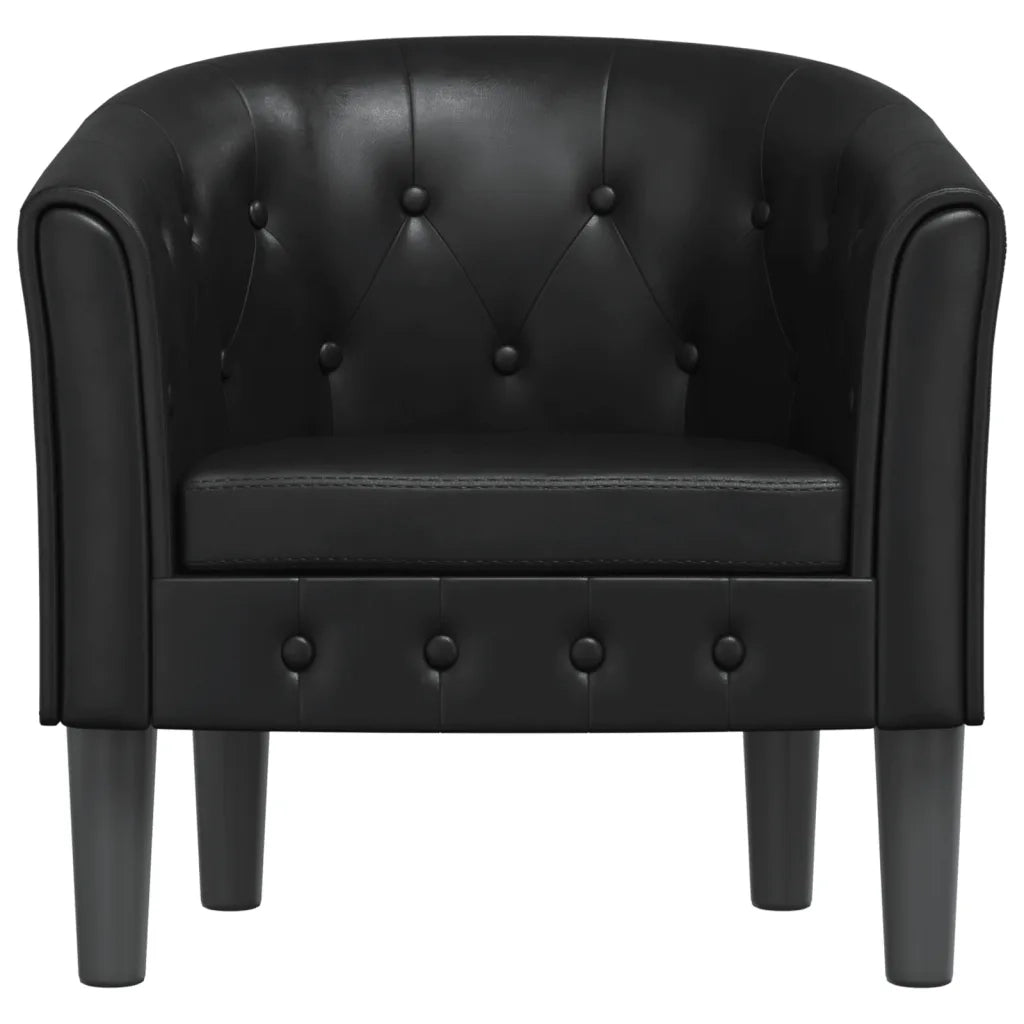 Poltrona Cabriolet Nera in Similpelle 356457