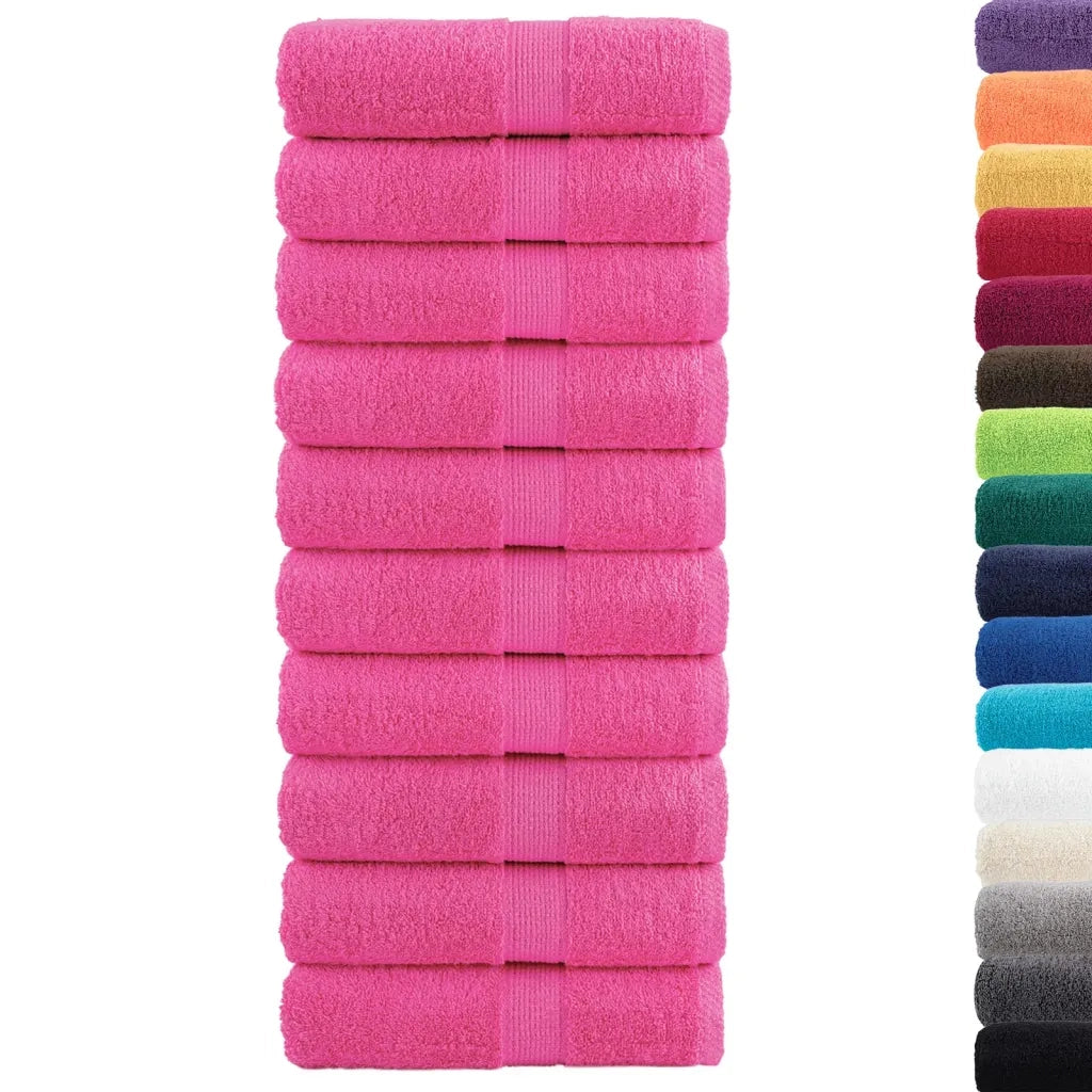 Asciugamani per Ospiti SOLUND 10 pz Rosa 30x50 cm 600 g/m² 137520