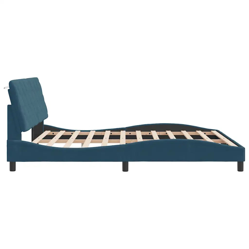 Giroletto senza Materasso Blu 180x200 cm in Velluto 3207939