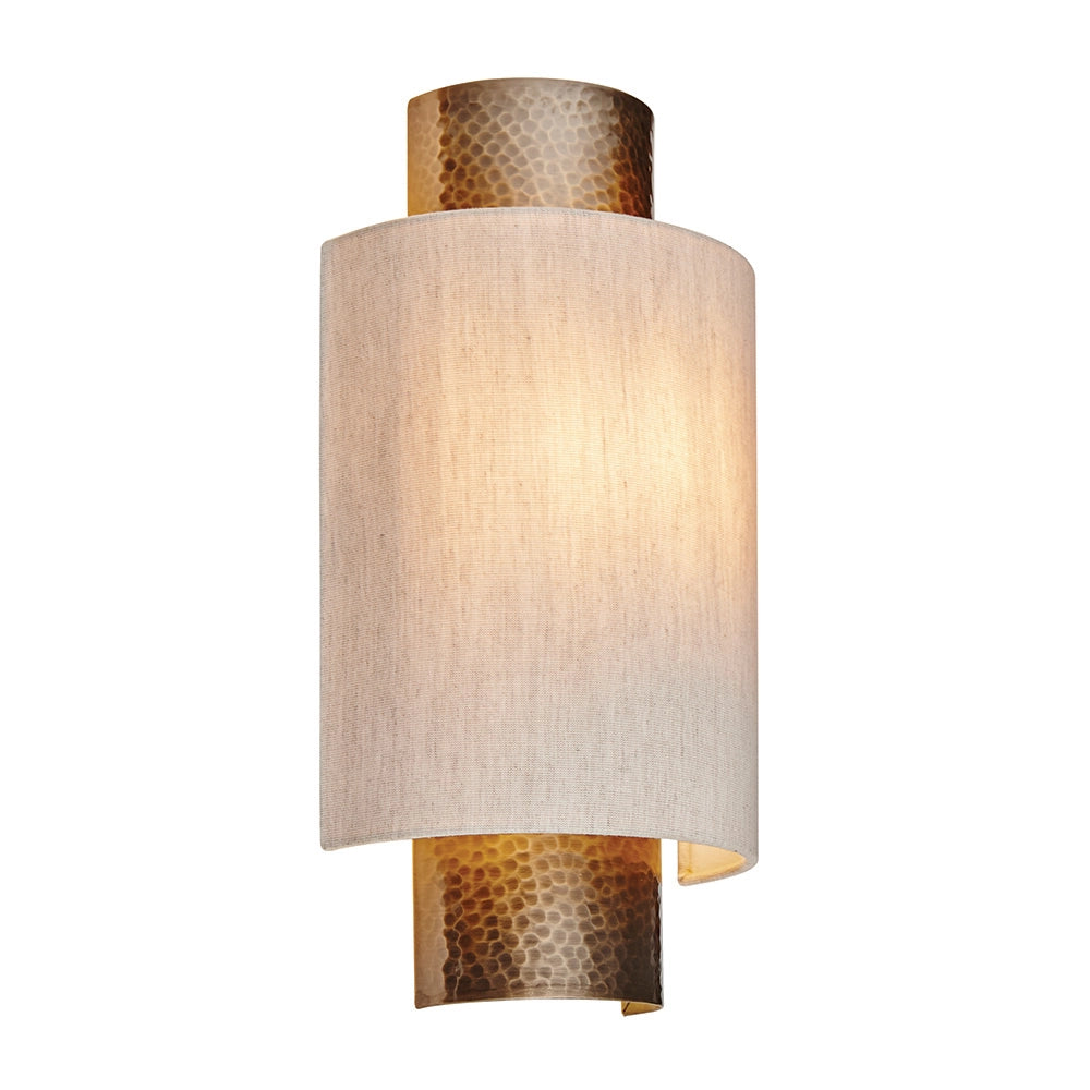 Applique Indara bronzo martellato semicircolare E14 Endon