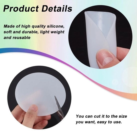 Kit di sostituzione per cera 6 pezzi - Follia holografica in silicone - Cera epoxy a forma di pallina - Attrezzatura per fai da te - Per modellare caramelle o dolci - Dimensioni 88 x 2 mm - Cera a forma di pallina in silicone