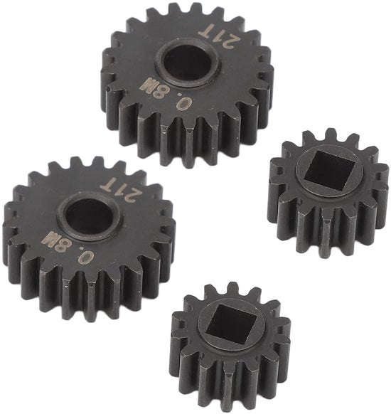 Portali per Tandwielen 14T/21T Overdrive - Faccia in Acciaio Resistente - Prestazioni Ampliate - Installazione Facile - Compatibile con SCX10 III