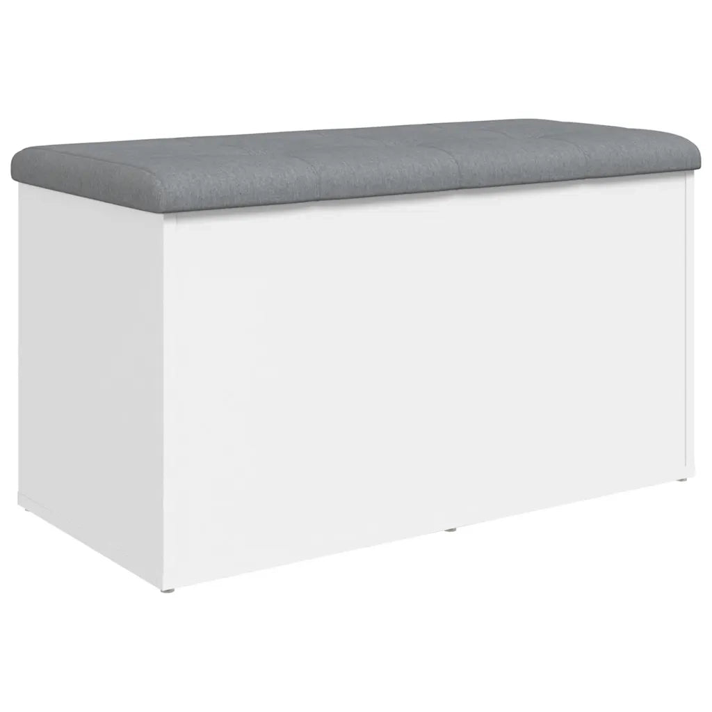 Panca contenitore bianca 82x42x45 cm in legno ingegnerizzato 835047