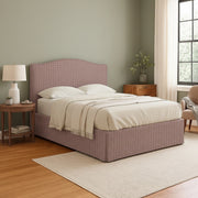 Bebington, Letto Matrimoniale Sfoderabile Made in Italy, Rosa Antico