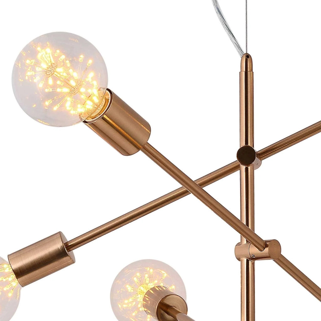 LÚZETE - LÁMPARA DE TECHO JUPITER 6 LUCES ORO