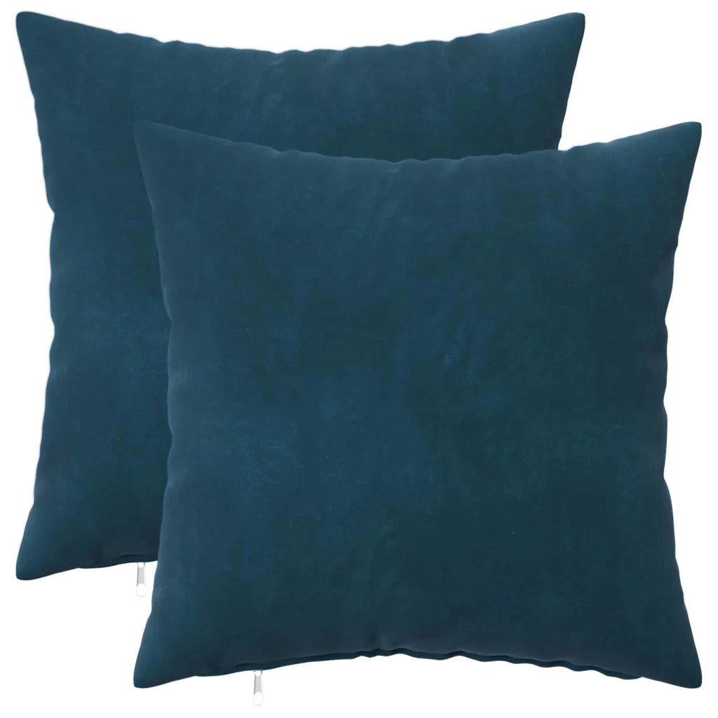 Federa 2 pcs HEERLEN Blu 30 x 30 cm Velluto 907365