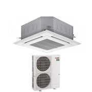 Climatizzatore Condizionatore Mitsubishi Electric Cassetta Power Inverter 90x90 a 4 Vie 34000 Btu PLA-M100EA + PUZ-ZM100VKA Monofase R-32 Wi-Fi Optional con Griglia Inclusa