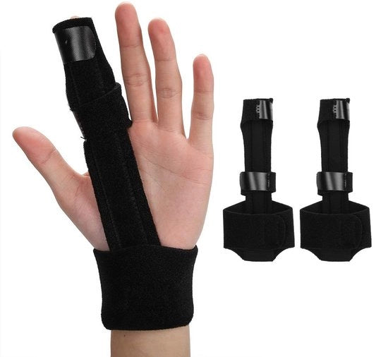 Supporto per dita malleabile - 2 pezzi - Brace per dita - Sostegno per martello - Dita rotte - Tendiniti - Protezione shock metallica