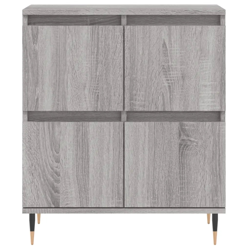 Credenze 2 pz Grigio Sonoma in Legno Multistrato 3190171
