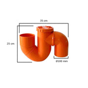 Sifone verticale chiuso in pvc : Diametro - 100