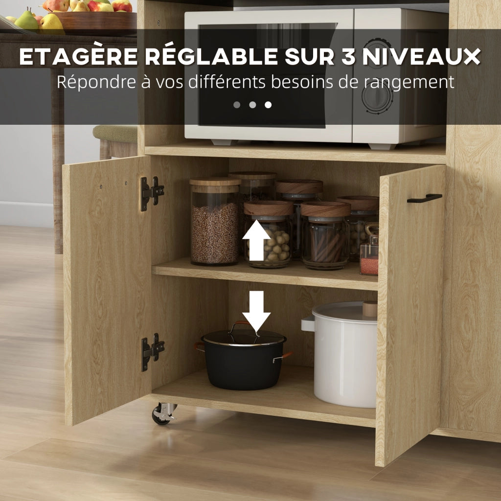 Carrello da cucina con ripiani e ruote ¨C Minimal ¨C 75x40x80,5 cm
