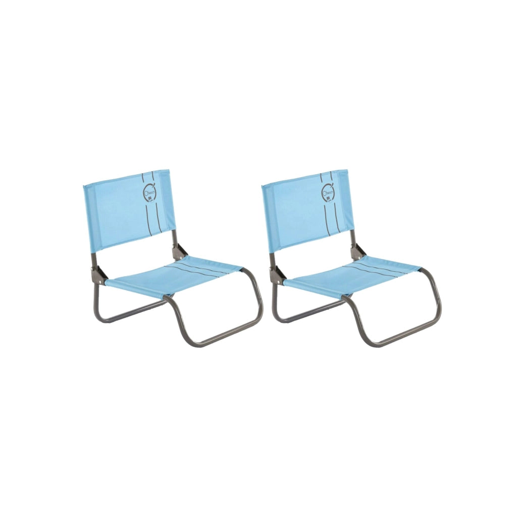 Set di 2 sedie a sdraio da spiaggia a una piega - O'Beach - Dimensioni: 40 x 50 x 45 cm