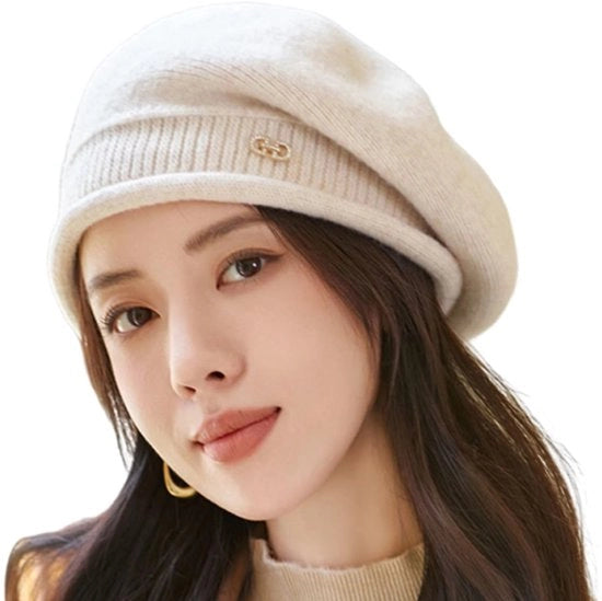 Beanie con Pizzo con Strass - Design Oversized - Cappello Caldo - Cappello Casual - Per Donne/Ragazze - Circonferenza del Cappello 52-66 cm - Cappello