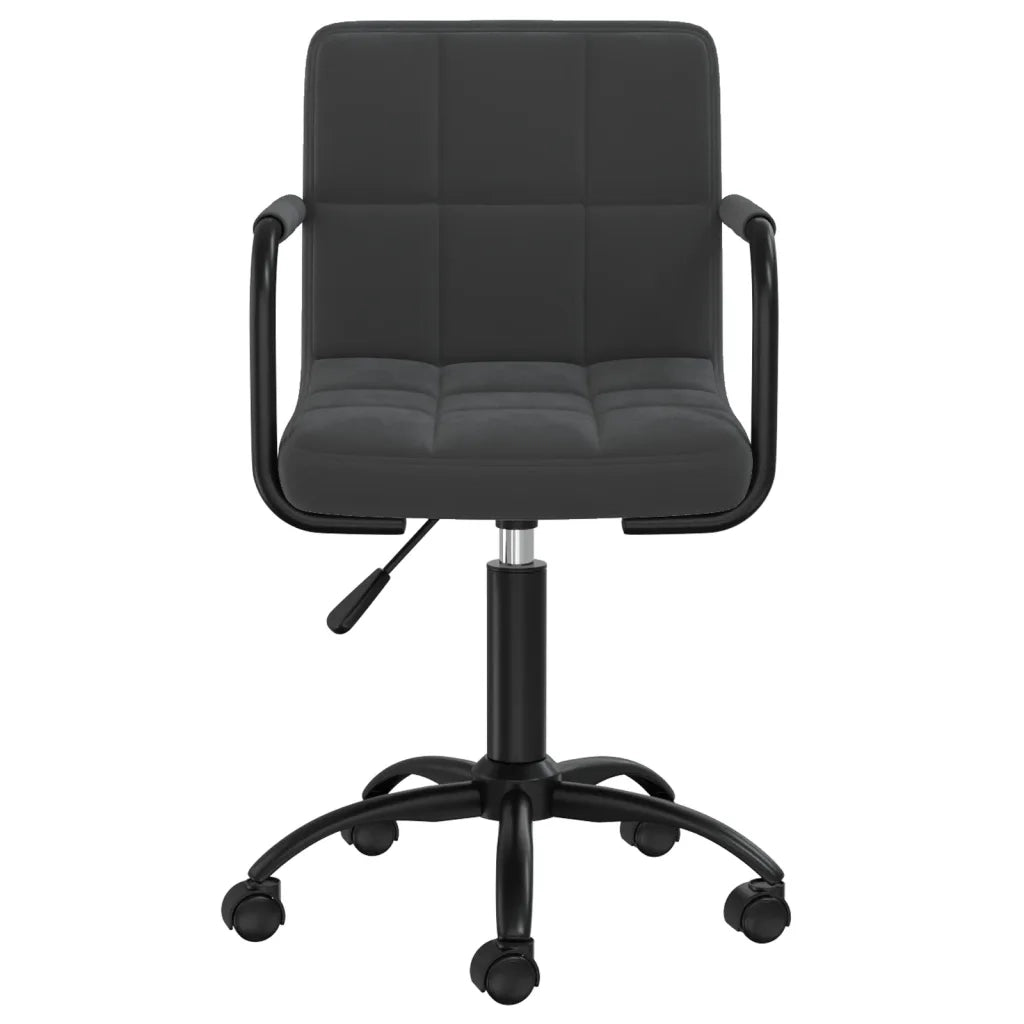 Sedia Girevole da Ufficio Nera in Velluto 334707