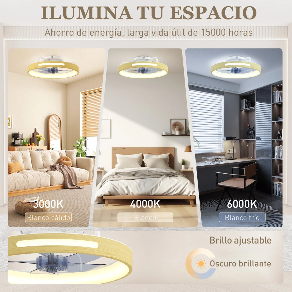 Ventilatore da Soffitto con Luce LED ¨C Minimal ¨C 40W DC Bianco
