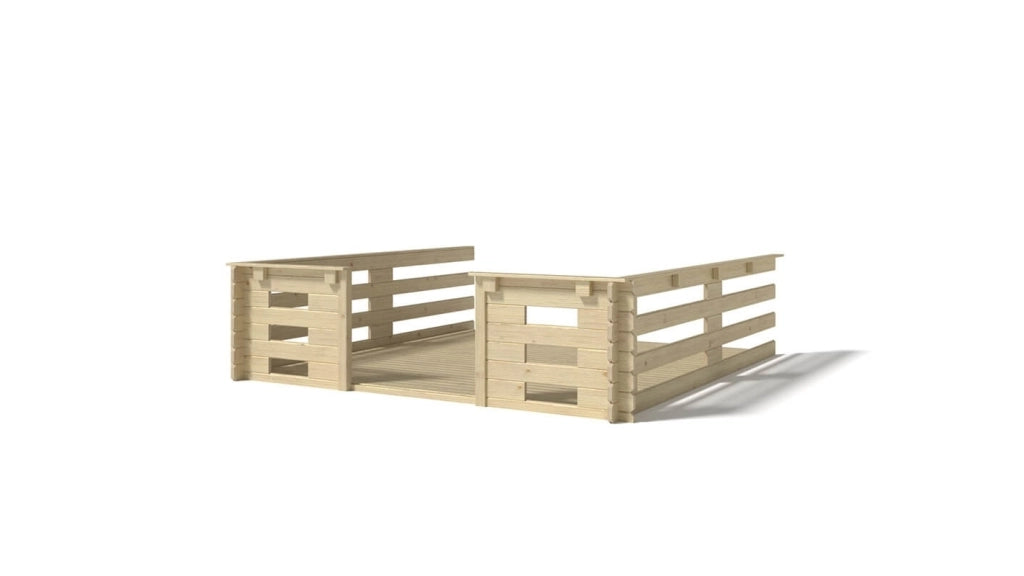 Veranda - 9 m2 - 3m x 3m - colore: naturale - DOM395 - ALTANKA