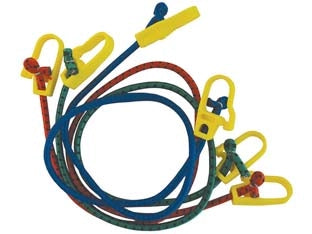 CORDA ELASTICA  ALLACCIABAGAGLI CON GANCI IN PVC- - ø mm.8x120cm. - 10 pezzi