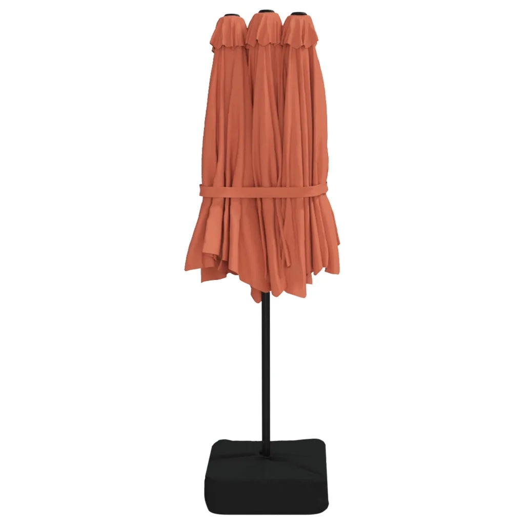 Ombrellone a Doppia Testa Terracotta 449x265 cm 362950
