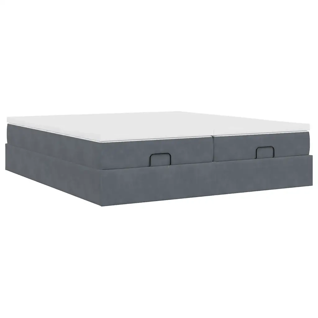 Struttura Letto Pouf con Materassi 180x200 cm Velluto 3311262