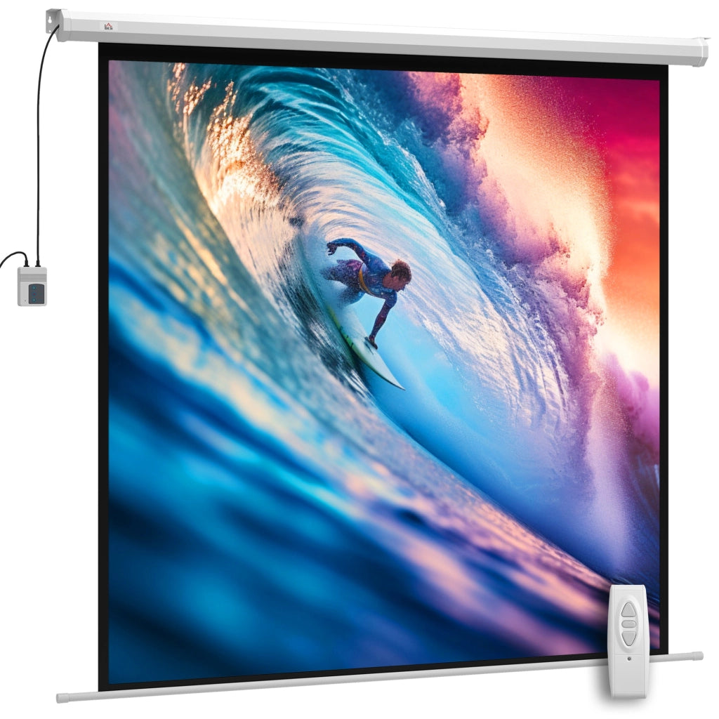 Telo per proiettore 189,5x189,5 cm 92 pollici ¨C Minimal ¨C 1:1 HD 4K per home cinema e presentazioni