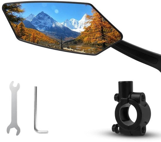 Specchietto per bicicletta - Dimensioni extra grandi, rotativo e pieghevole - Qualità HD