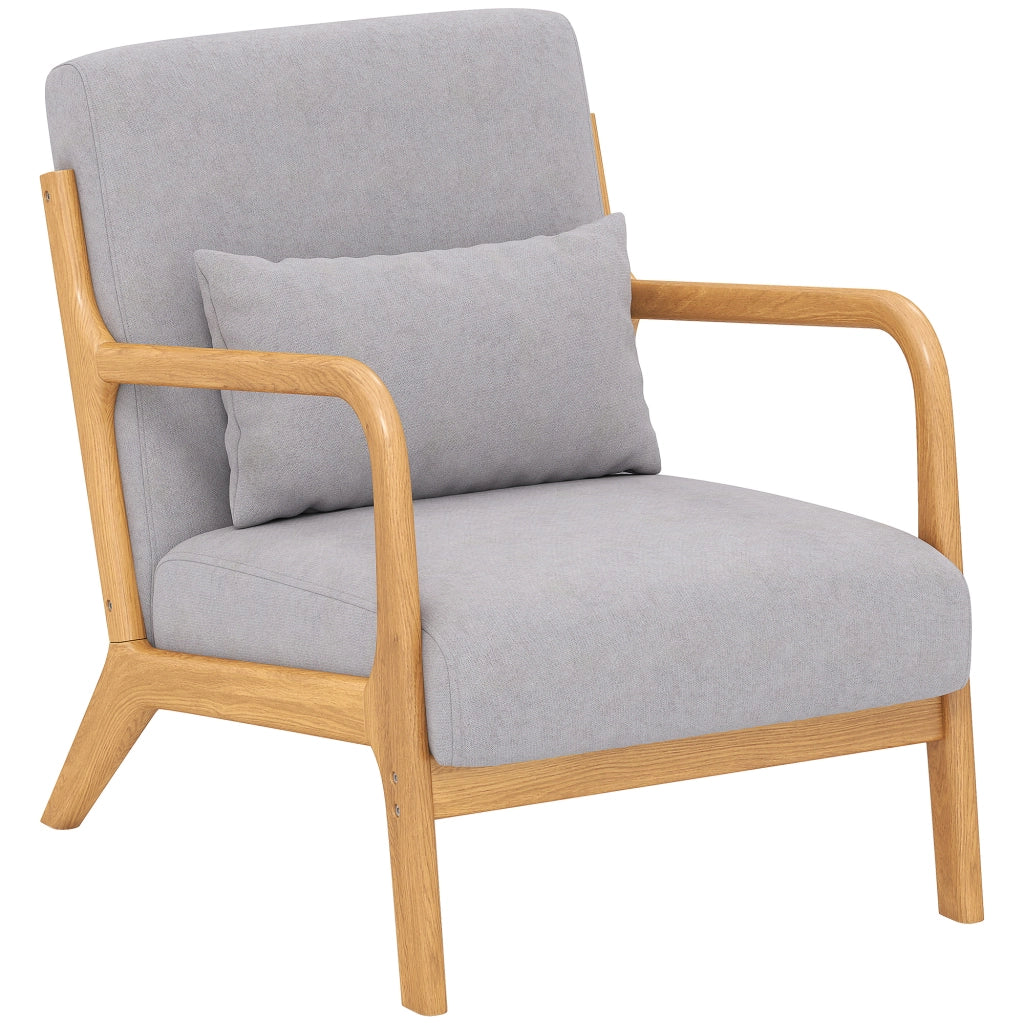 Poltrona relax velluto grigio ¨C zephmum ¨C gambe legno
