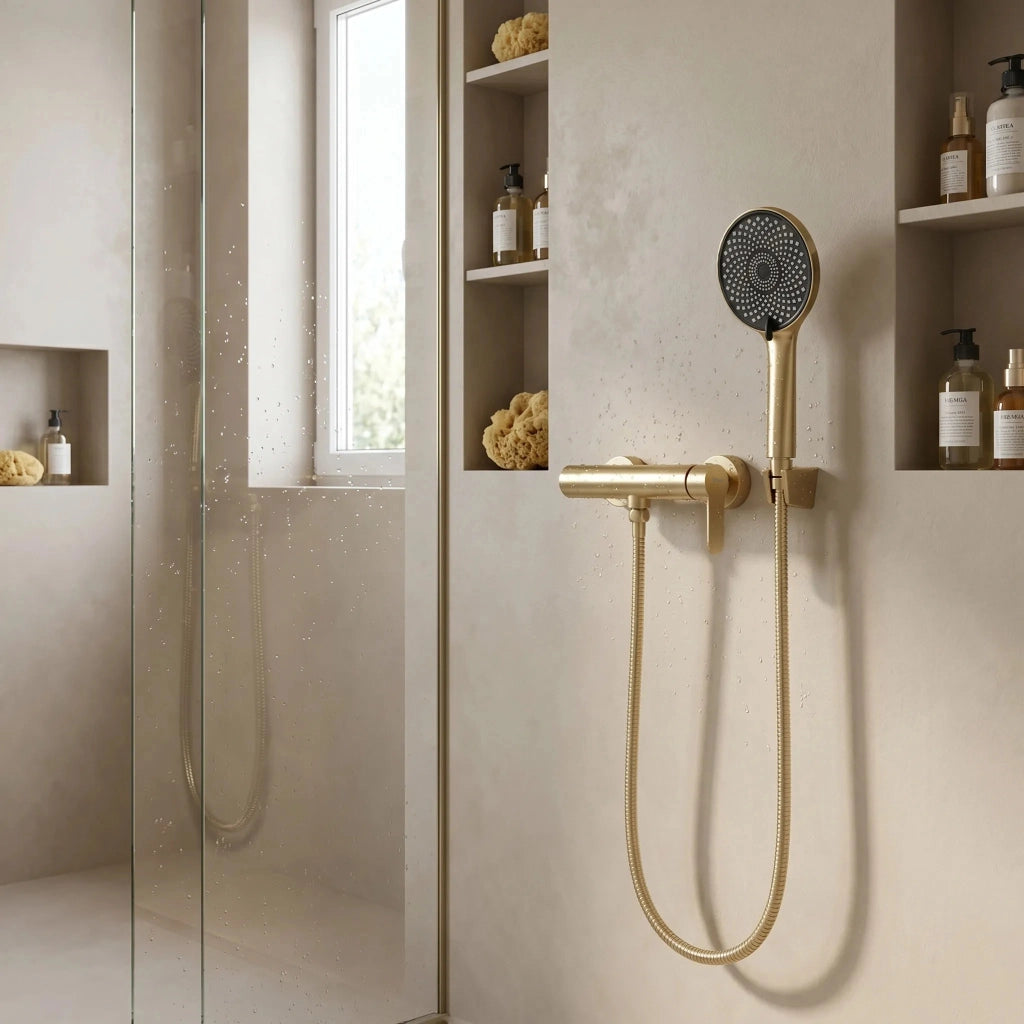 Rubinetto Doccia Rea Arcos Brush Gold