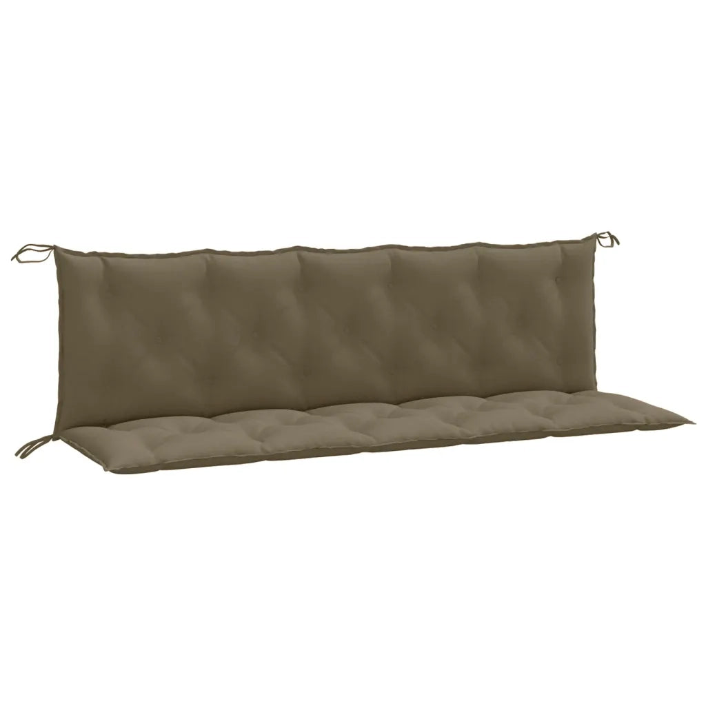 Cuscini Panca Giardino 2 pz-Set di 2 Cuscini per panchina da esterno Tortora M¨¦lange 180x50x7 cm Tessuto