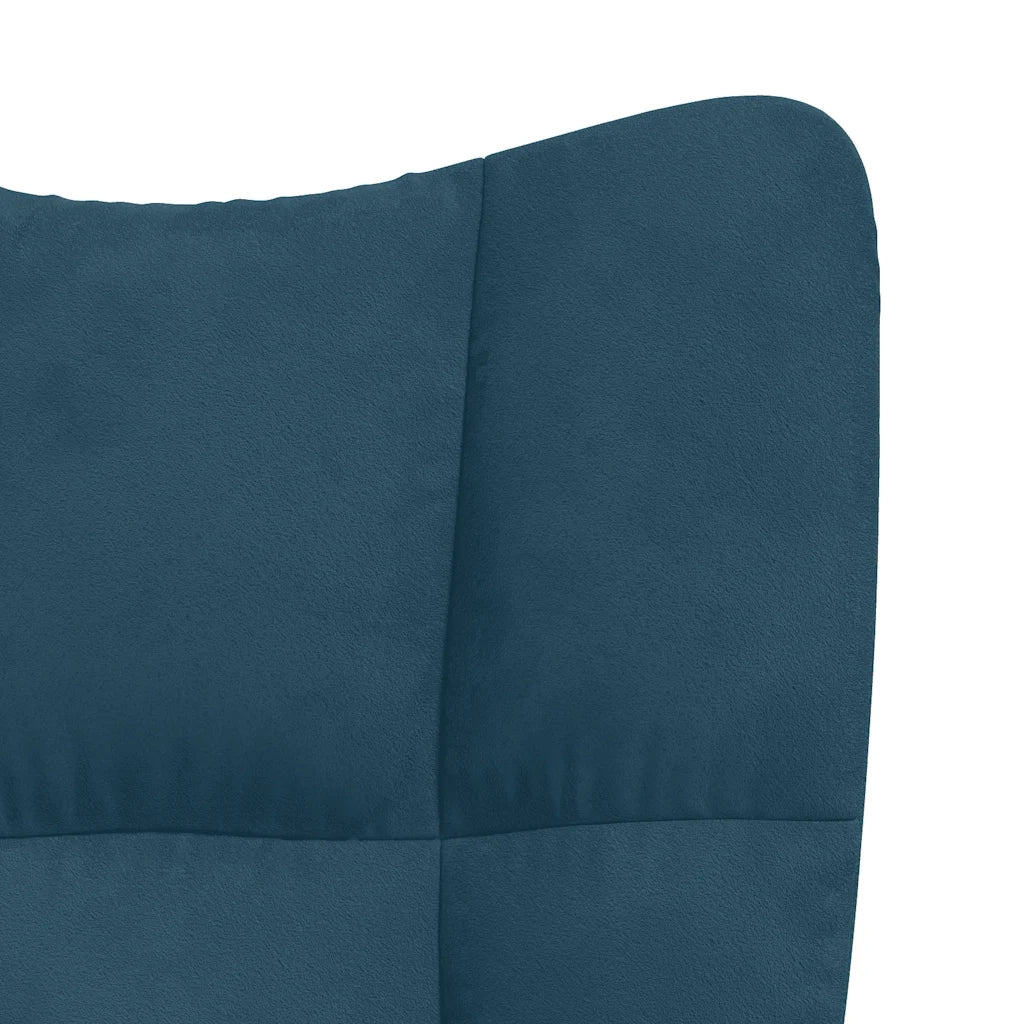 Sedia Relax Blu in Velluto 328171