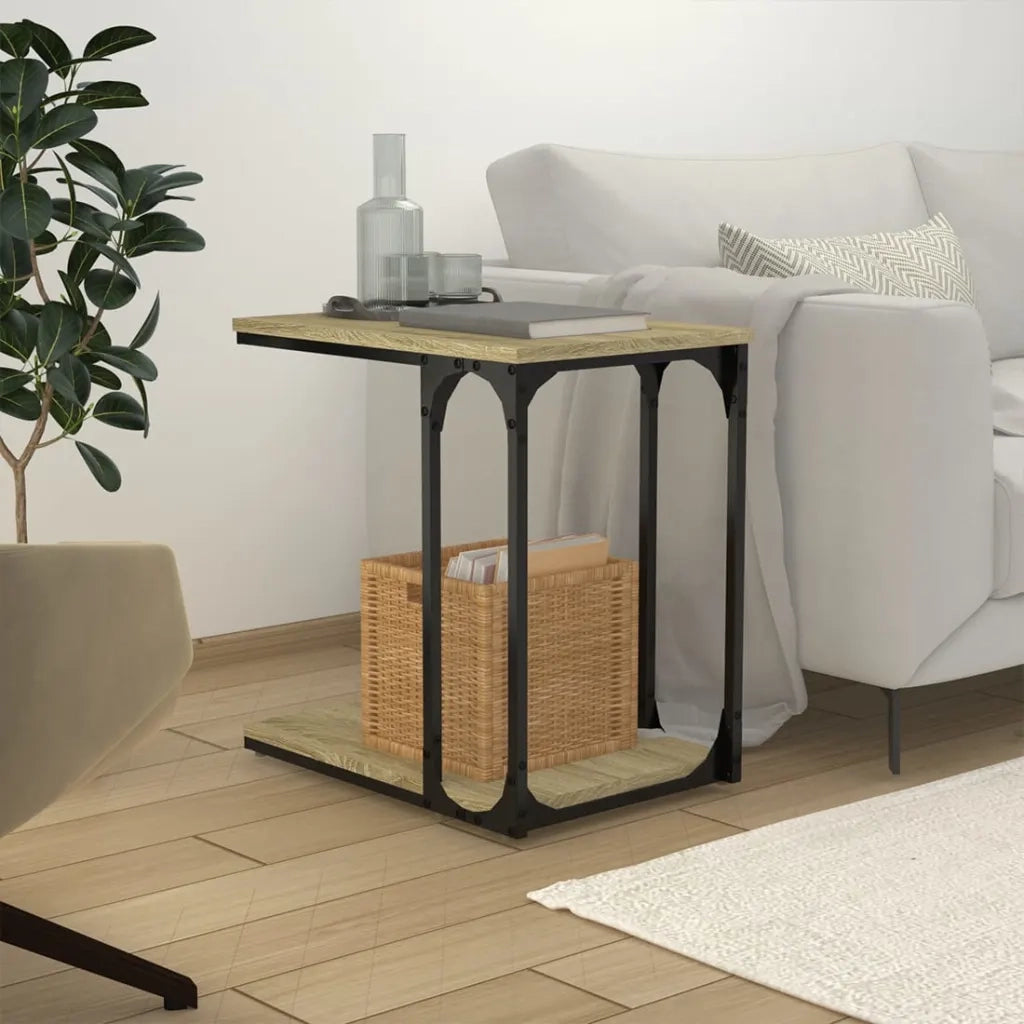 Tavolino-Tavolino da soggiorno-Tavolo Rovere Sonoma 50x35x52 cm in Legno Multistrato