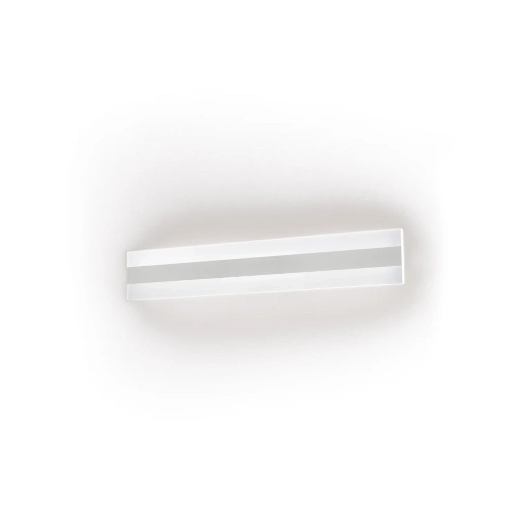 Applique Moderna Bend Metallo Bianco Acrilico Led 30W 3000K L60