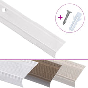Profili a L per Gradini 15 pz in Alluminio 90 cm Argento 146736