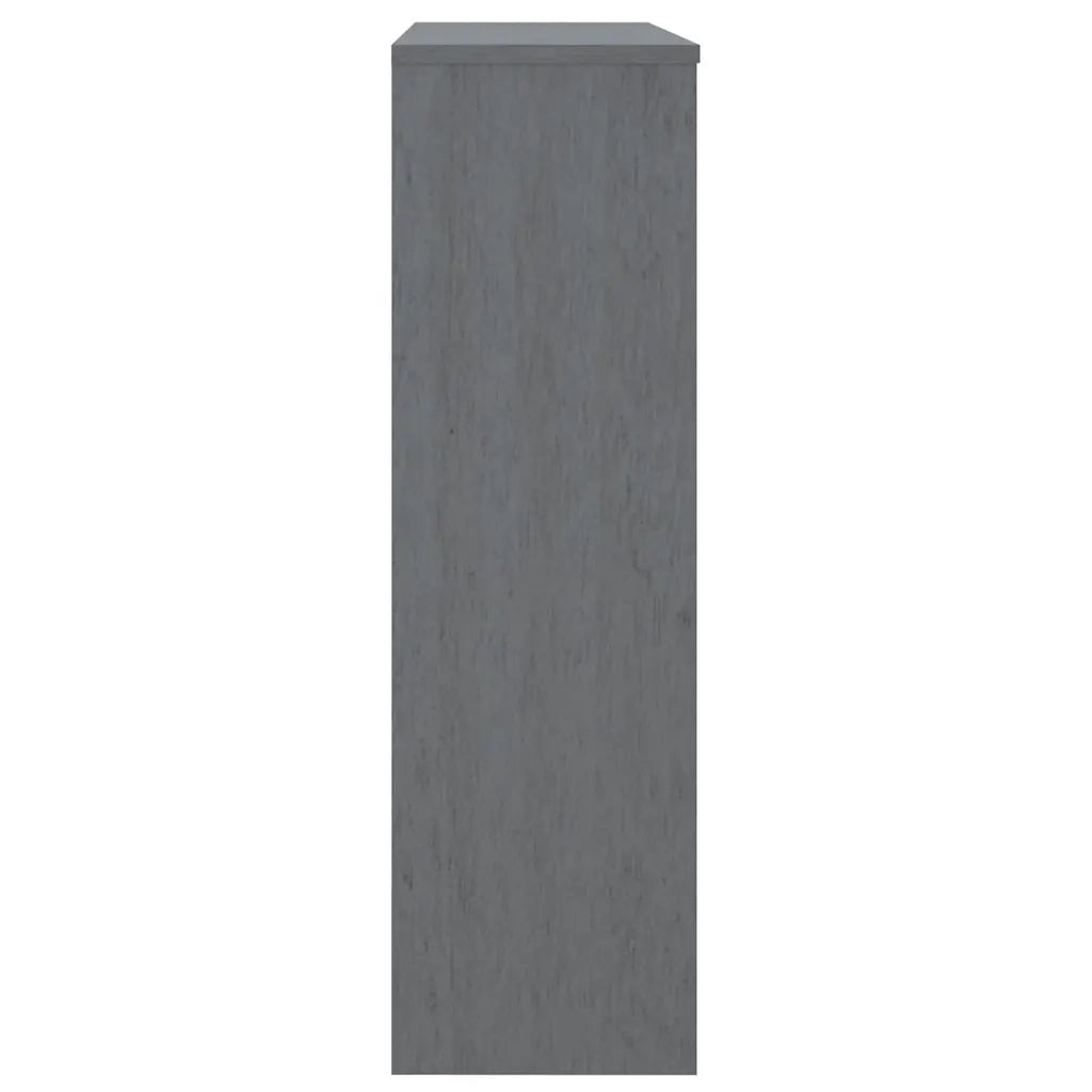 Piano Credenza | Madia | Buffet da pranzo | Armadio da pranzo HAMAR Grigio Scuro 90x30x100 cm Legno di Pino